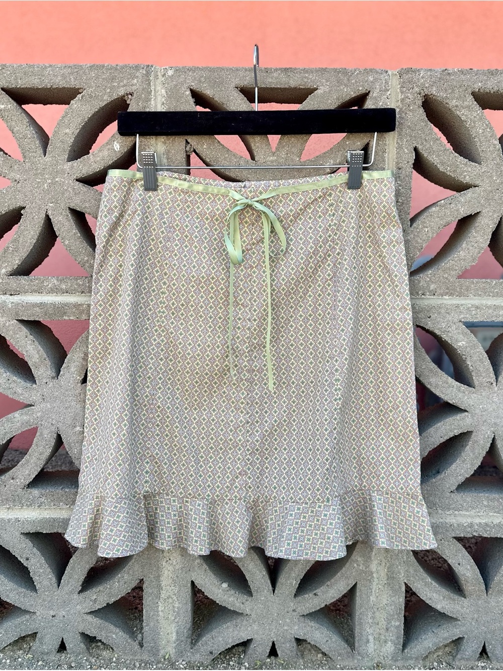 Y2K Fairycore Pastel Boho Ruffle Skirt